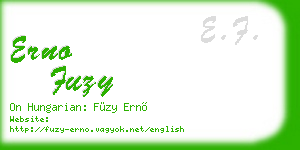 erno fuzy business card