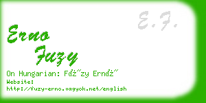 erno fuzy business card